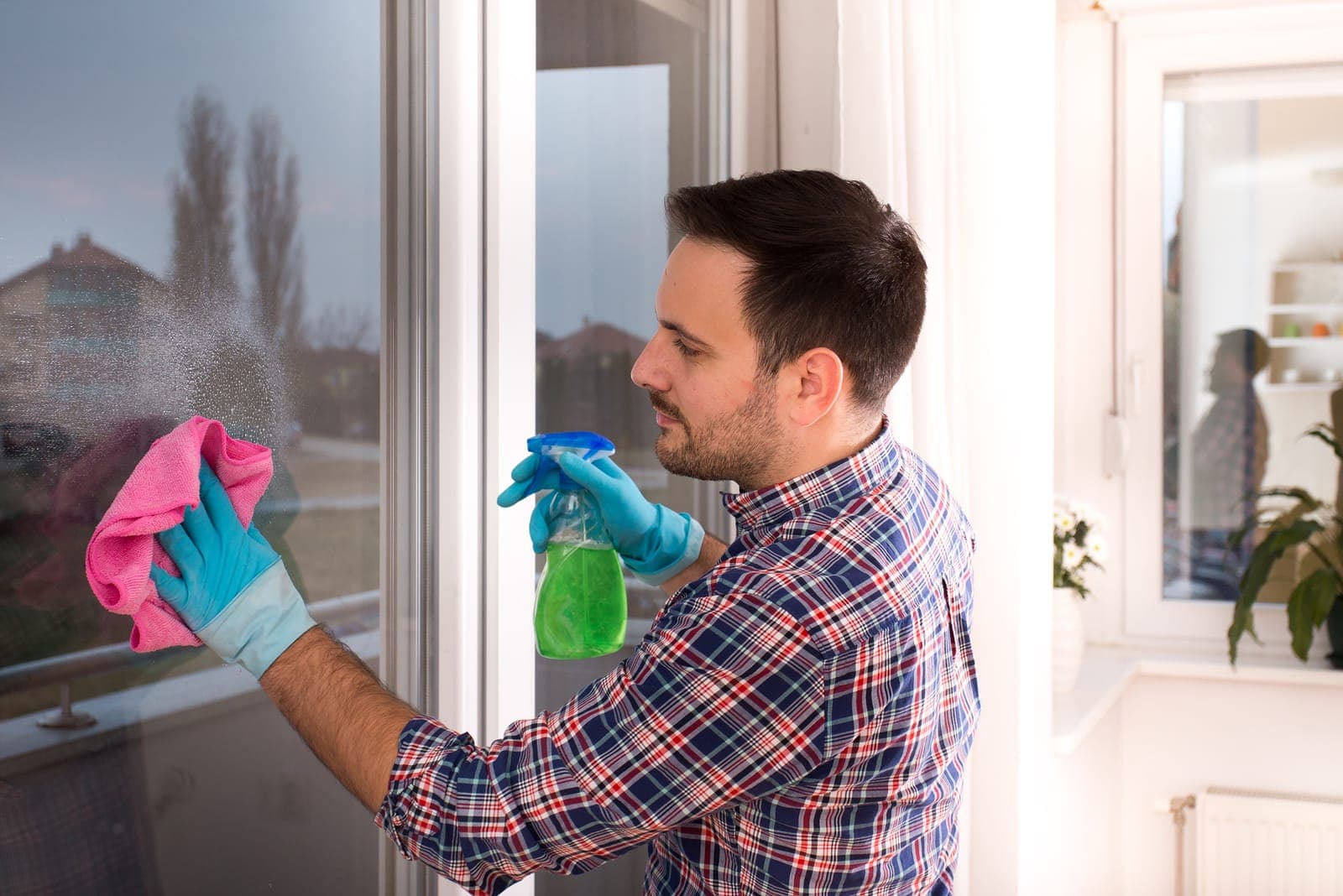 Man Cleaning